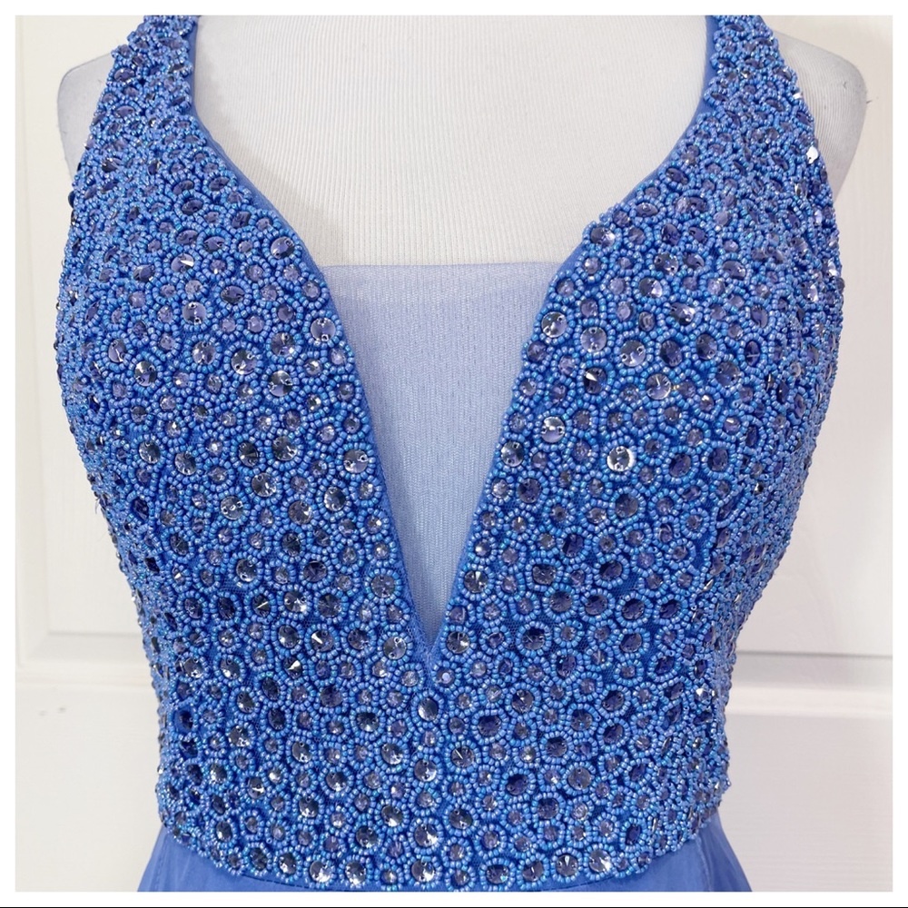 Sherri Hill sequin blue gown - Picture 8 of 9